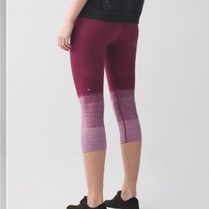 Lululemon Seamlessly Street Crop Heathered Dashing Purple